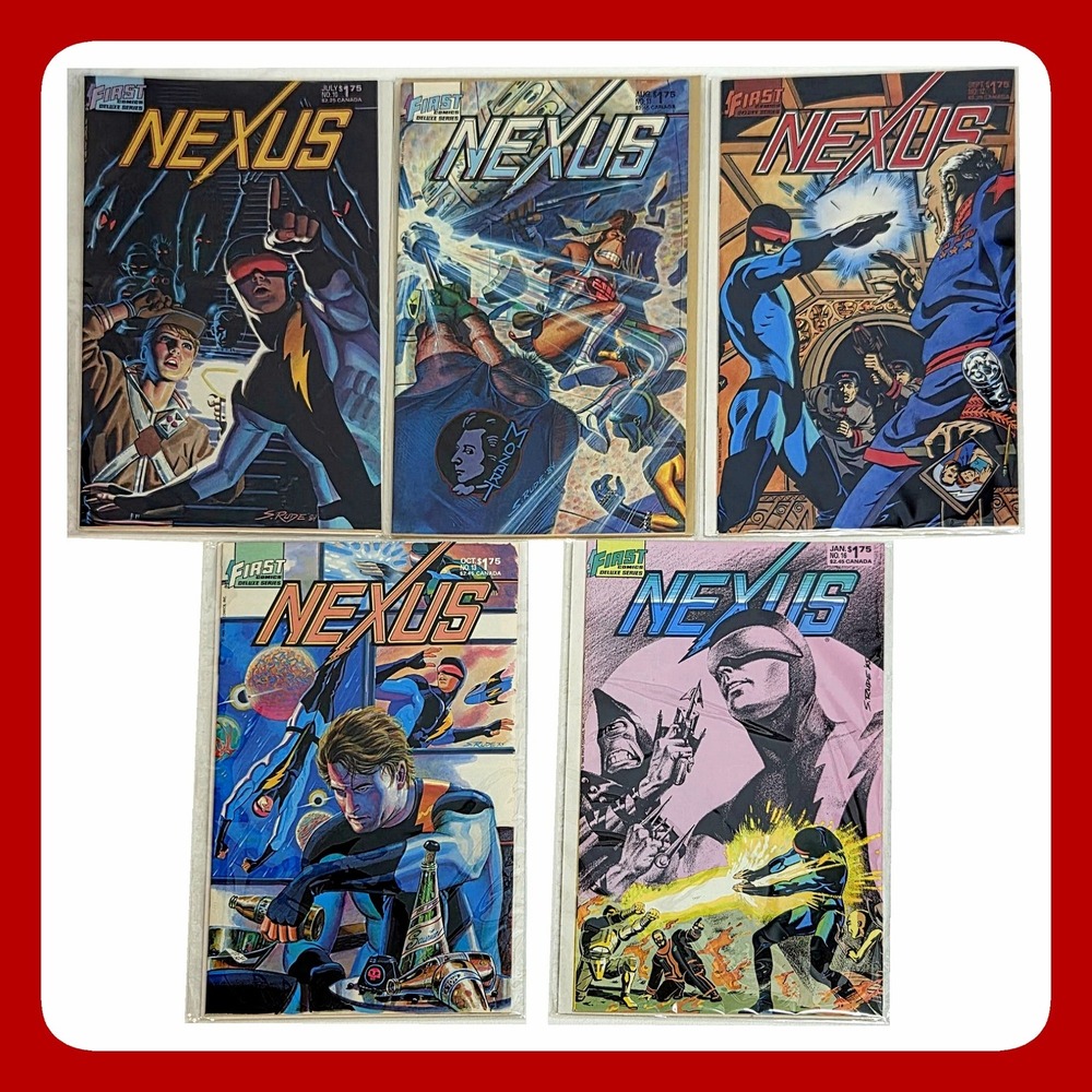 Nexus Deluxe Series Comic Book Lot Issues 10 11 12 13 16 First Comics Vintage